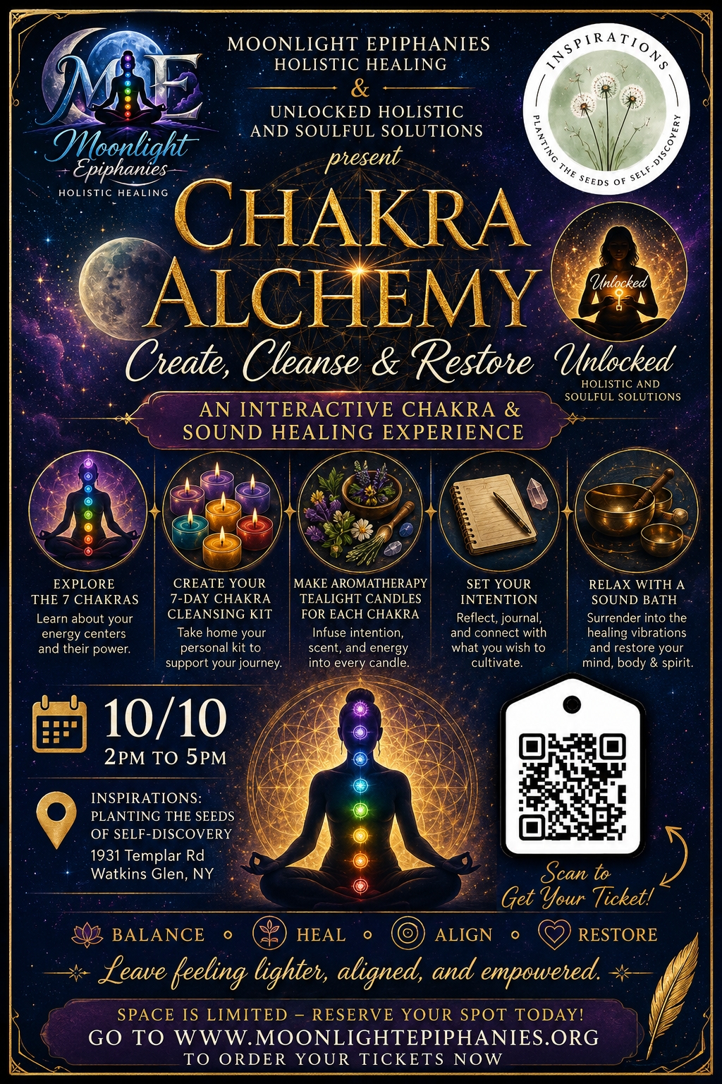 Chakra Alchemy: Create, Cleanse & Restore An Interactive Chakra & Sound Healing Experience